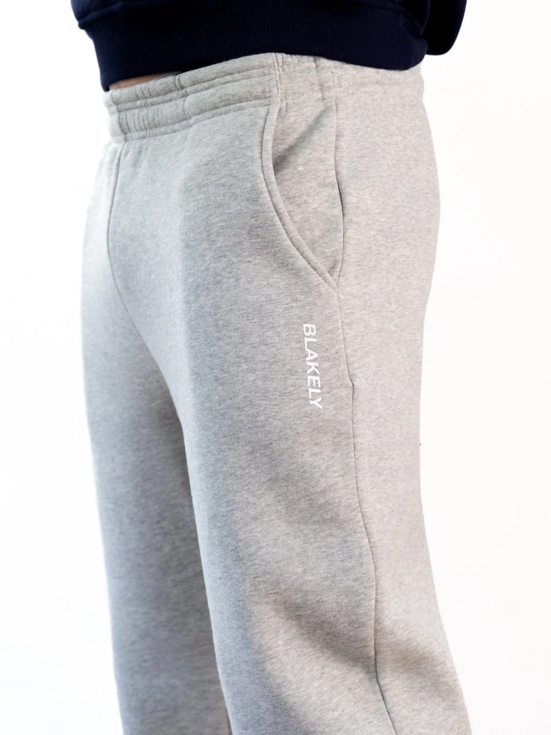 Italic Linear Relaxed Sweatpants - Marl Grey Convertible legs