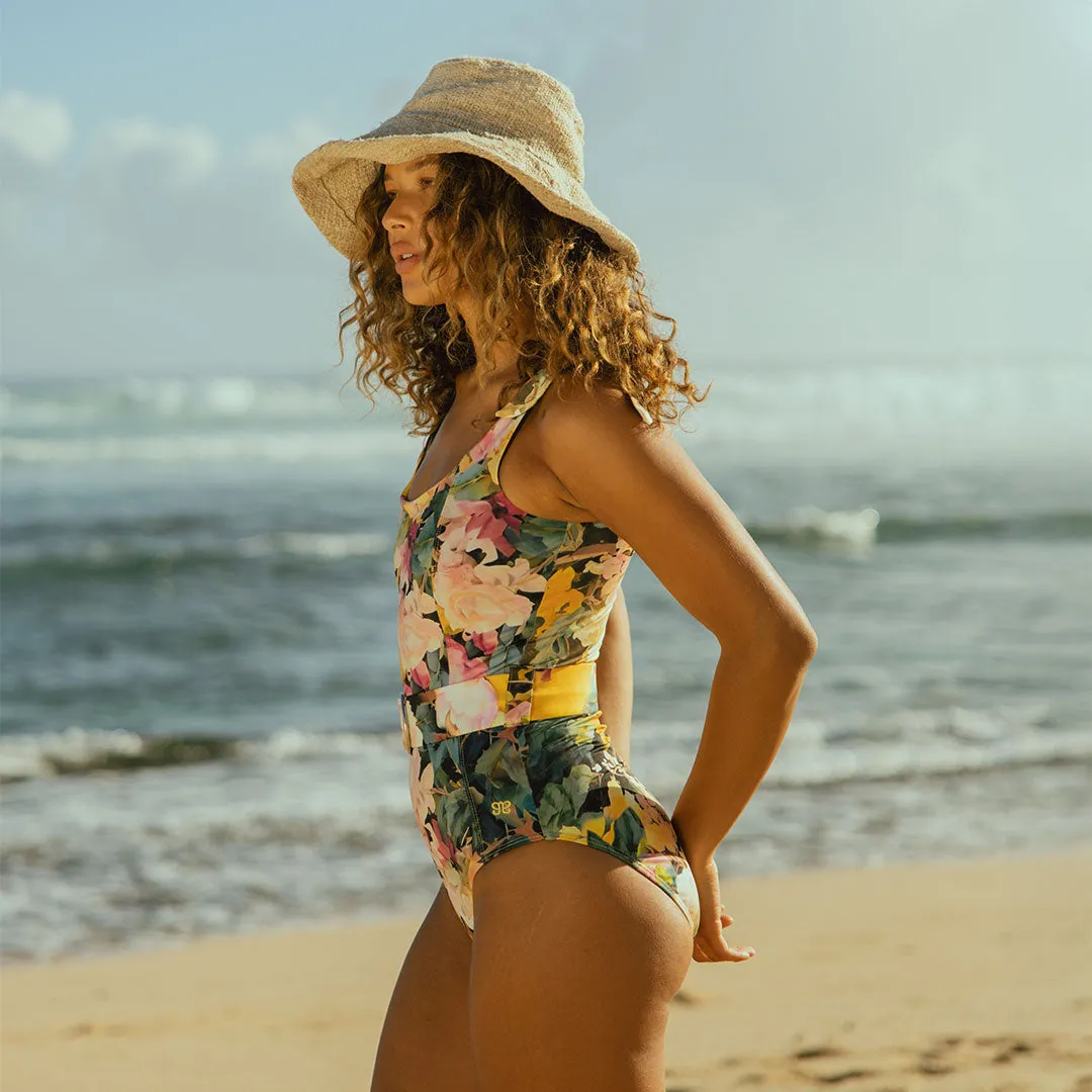 High Elasticity Seamless Beach Day The Dipper One-Piece, Rosalia