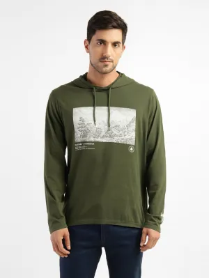 Coffee Run Preppy Style Men's Graphic Print Hooded Sweatshirt
