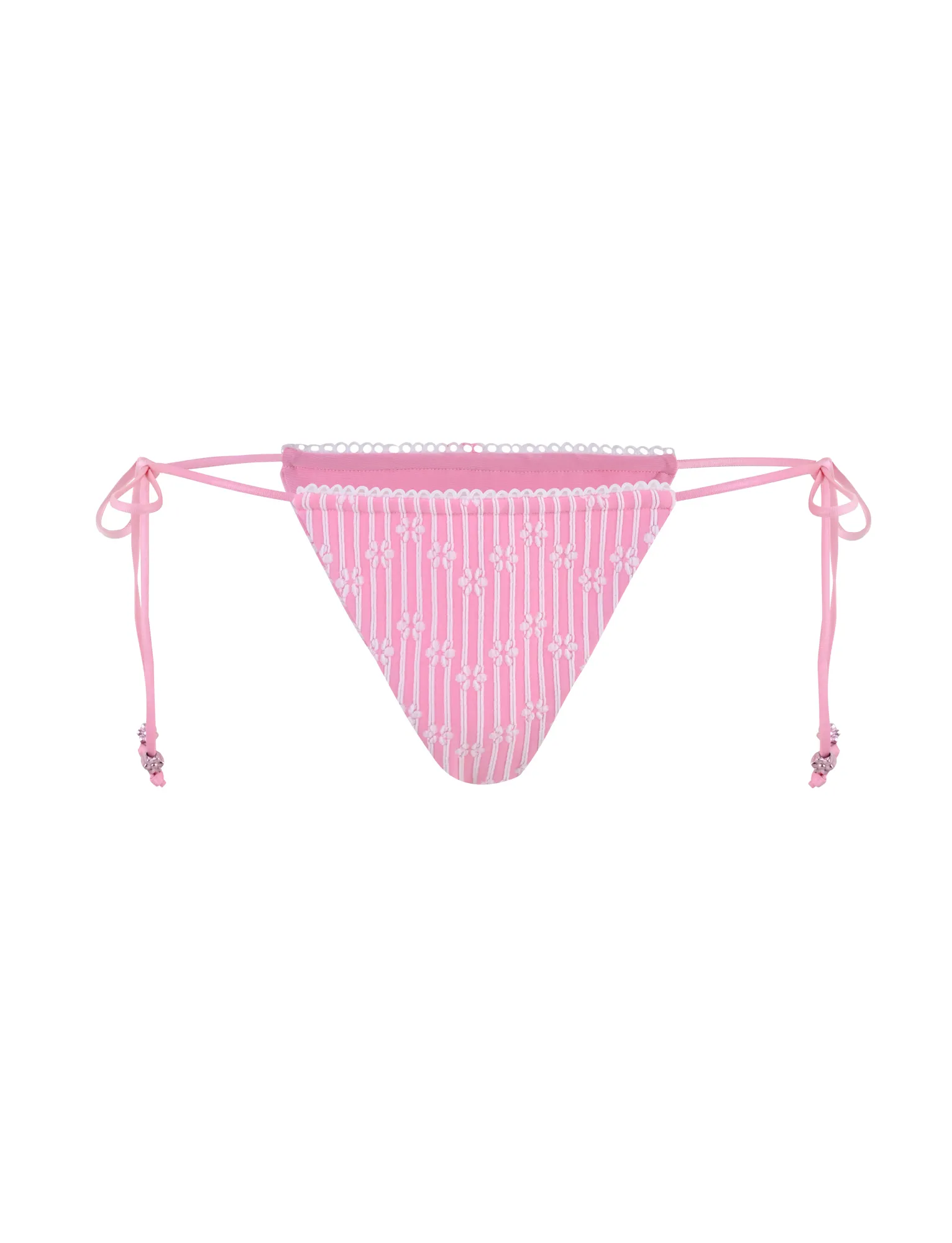 Layering-Option Neutral Buoyancy Fabric SAHRA BIKINI 2PC BOTTOM - PINK FLOWER STRIPE