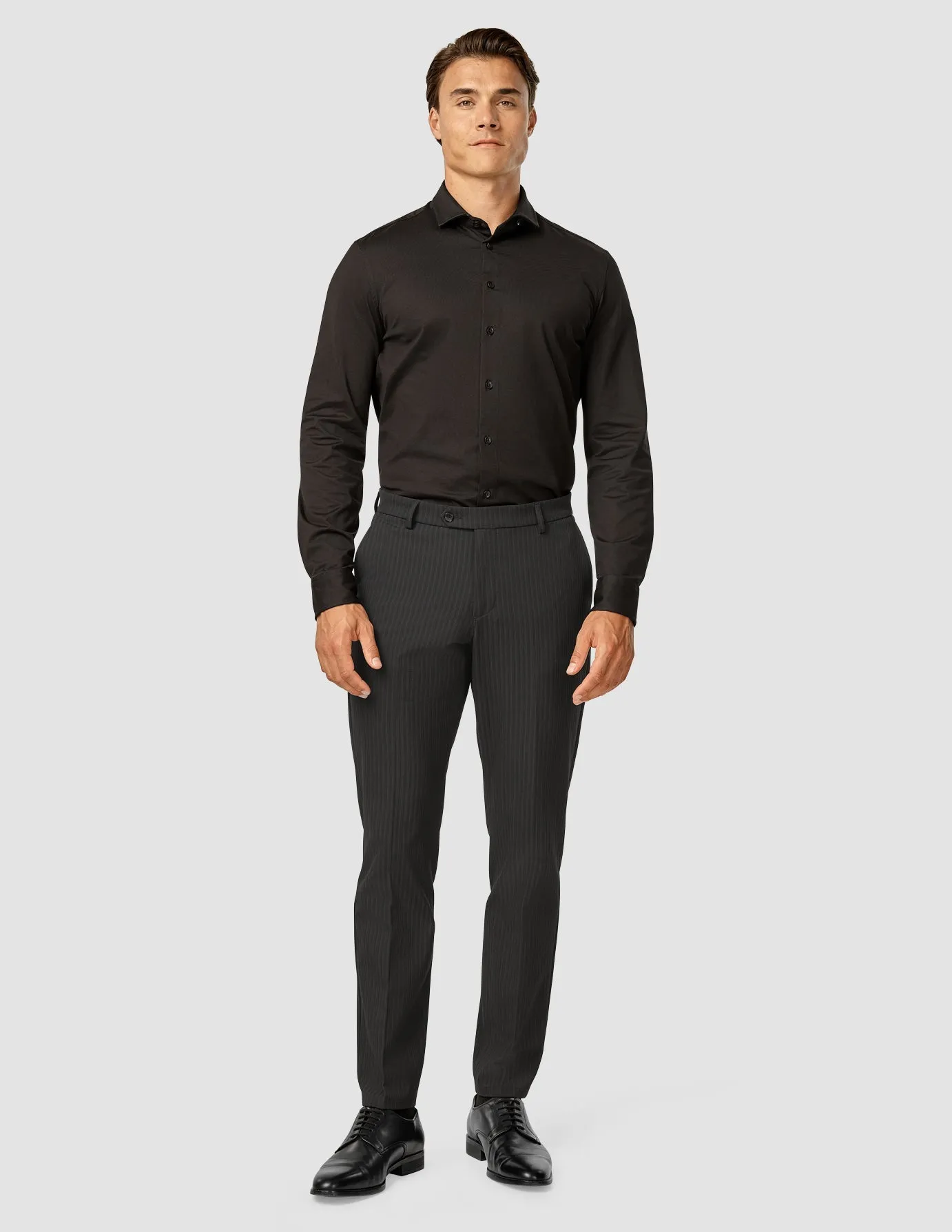 Essential Suit Pants Regular Asphalt Pinstripe Travel Essential Lightweight Material