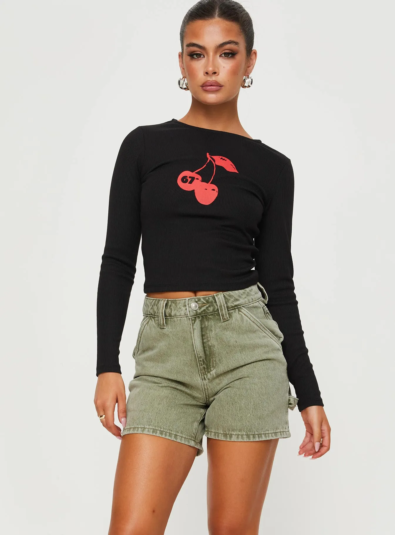 Lou Carpenter Denim Shorts Washed Green EcoFriendlyTextiles PillingResistant