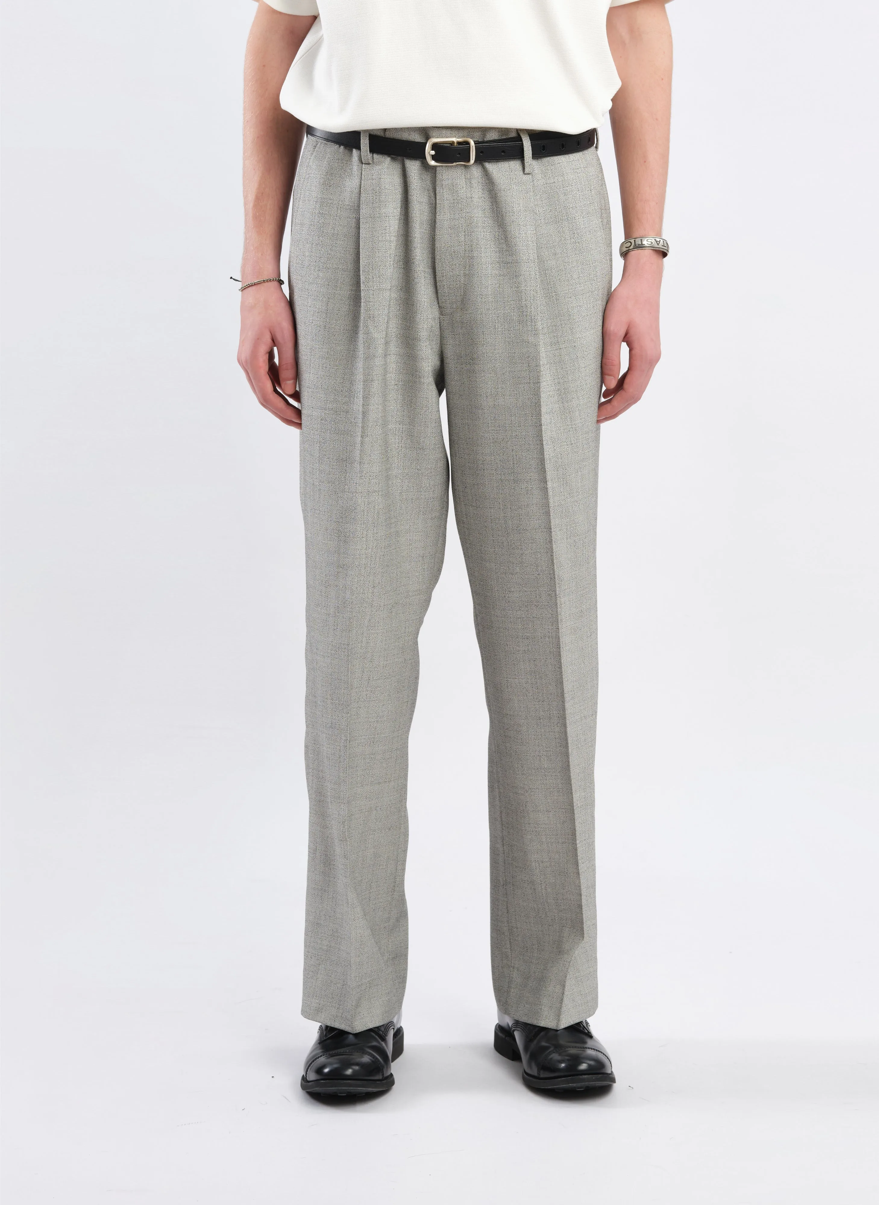 Ocean Air Music Mood Marzotto Organic Wool Pleated Suit Pants
