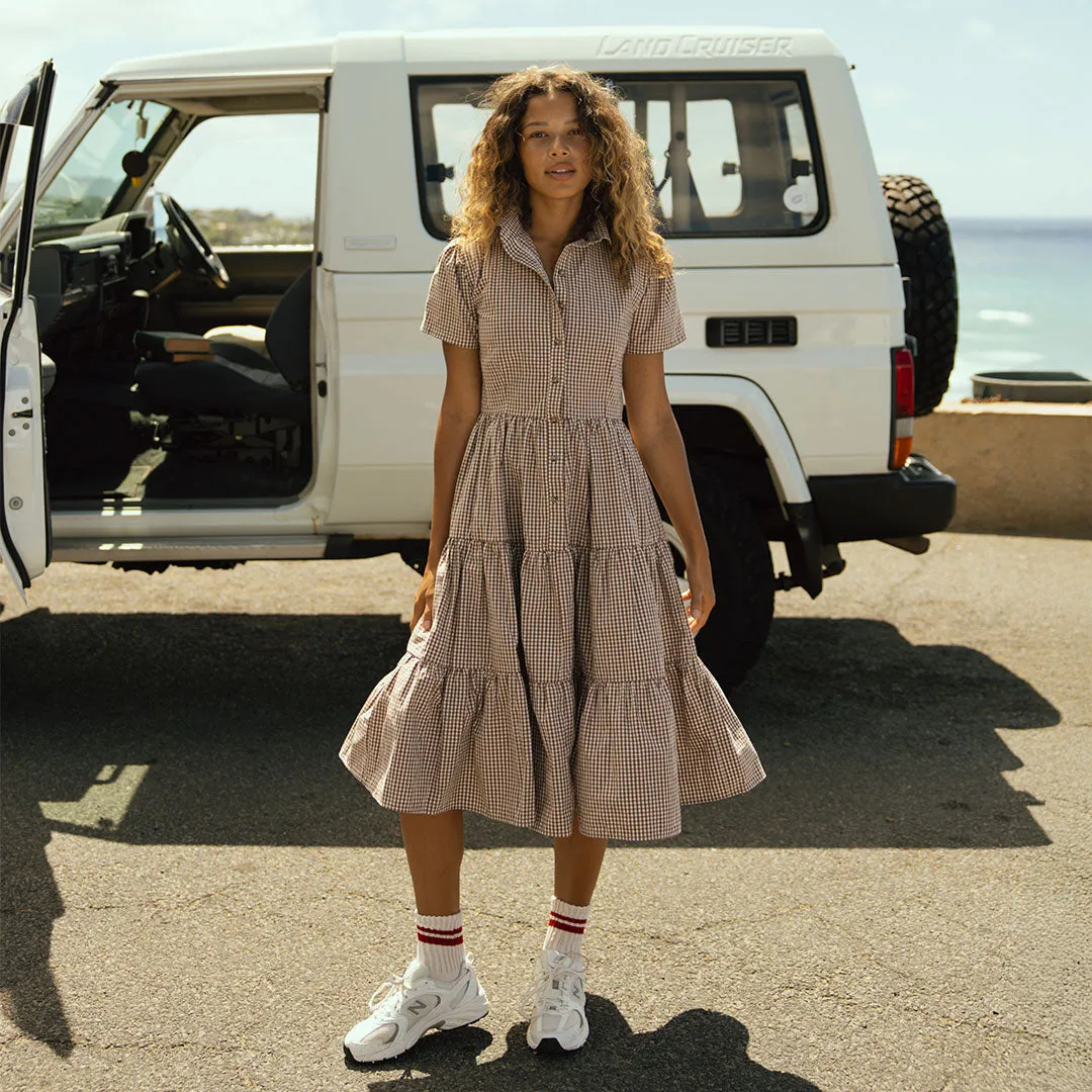 Arroyo Dress, Brown Gingham NonRestrictiveFit