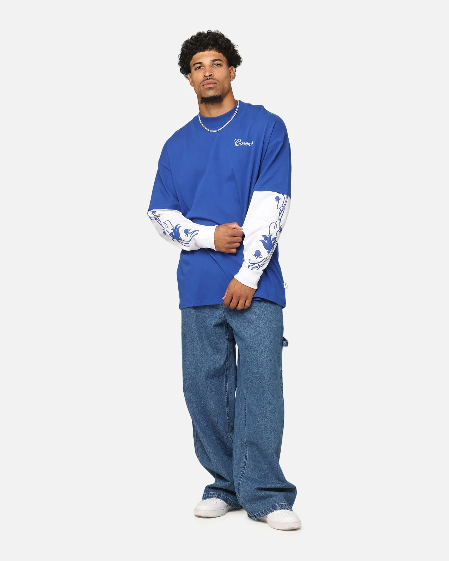 Carre Baggy Carpenter Jeans Mid Blue Denim Urban Look Spring Mood Outdoor Enthusiast Formal