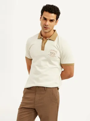 Men's Patchwork Slim Fit Polo T-Shirt Office Appropriate