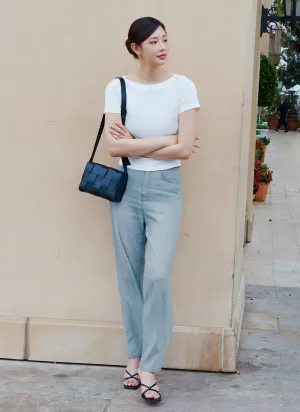 WrinkleFreeFabric Easy Denim Wide Pants