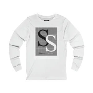 Men Long Sleeve Big SS Blocks Tee Moisture Wicking Technology Anti Pilling Treatment