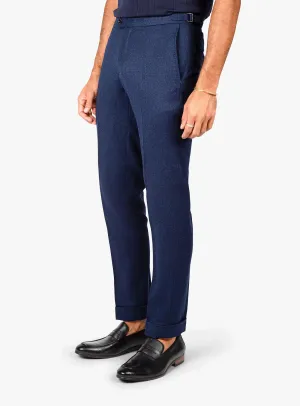 All-Day Wear StretchWaistband Bellini Flannel Royal Blue Trousers