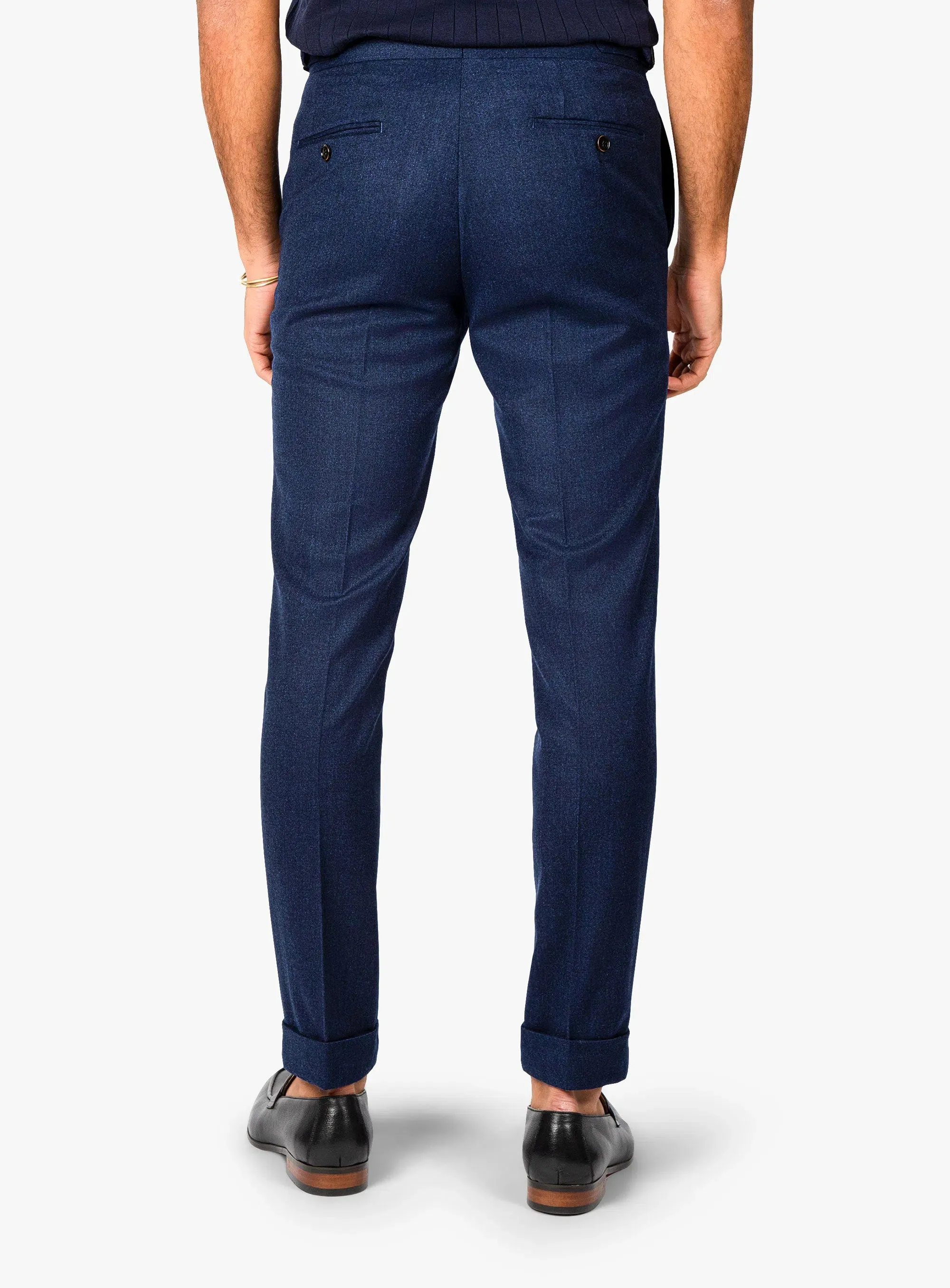 Moisture wicking Flexible Material Bellini Flannel Royal Blue Trousers