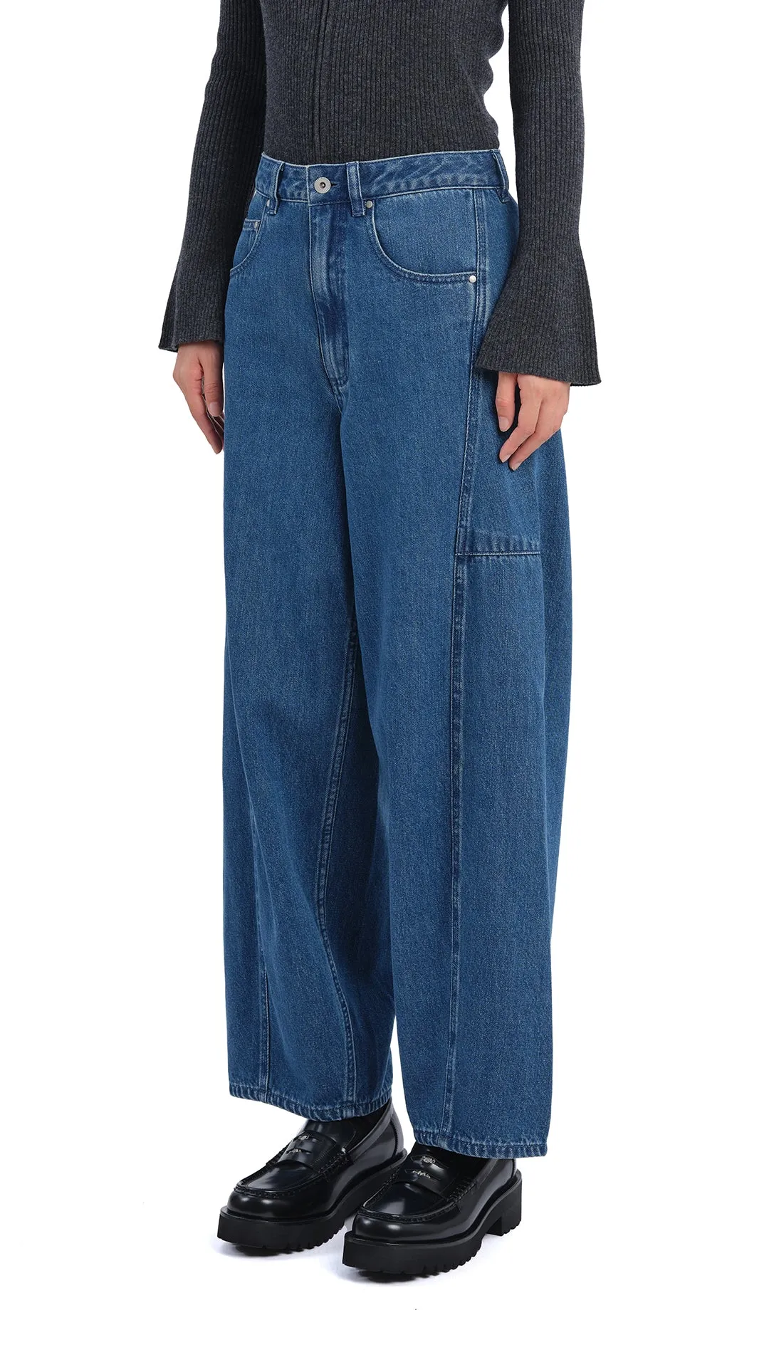 Fall Core Heavy Silk 3D Balloon Jeans