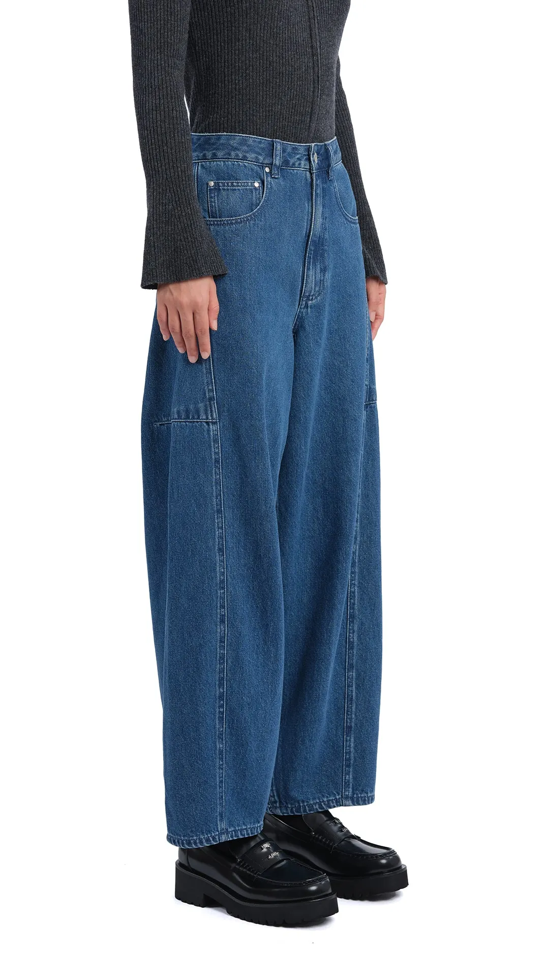 Durable Stitching 3D Balloon Jeans