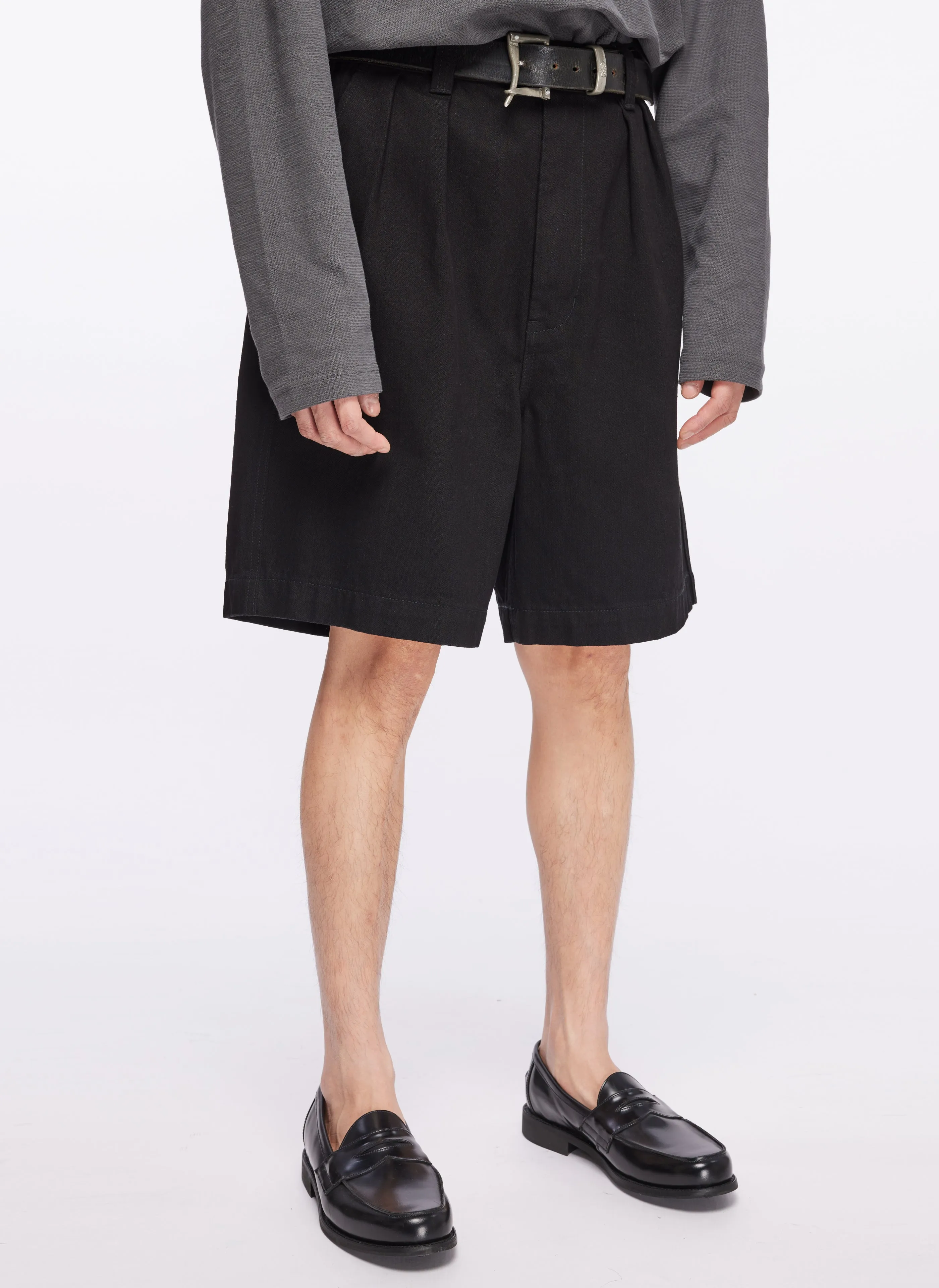 Tagless Design 13oz Cotton Polyester Denim Worker Shorts