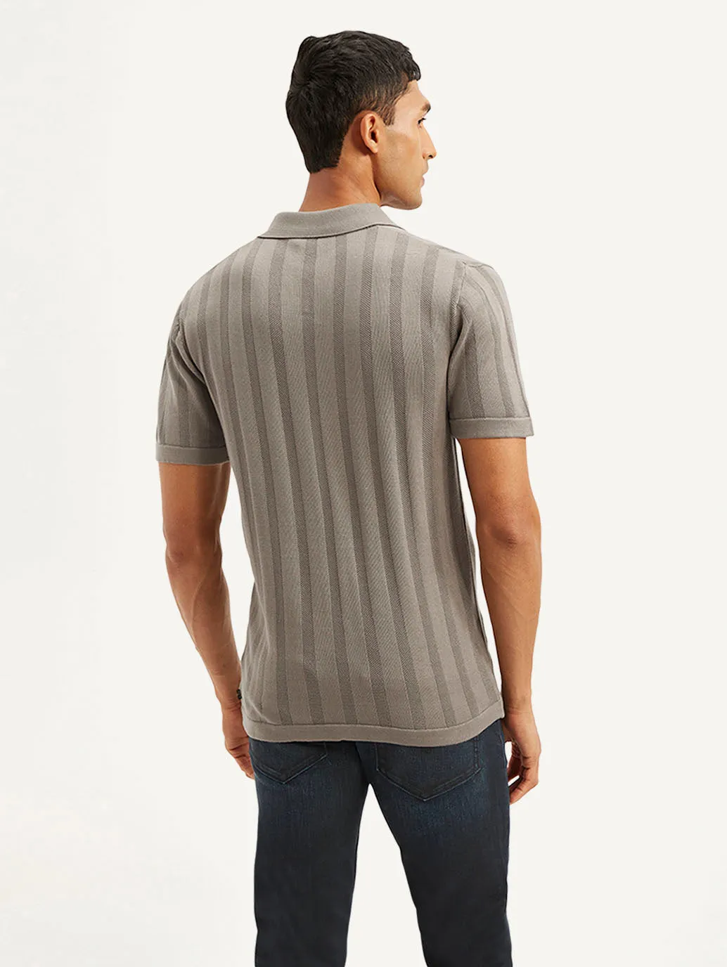 Men's Redloop Striped Slim Fit Polo T-shirt Weekend Brunch Weekend Outing