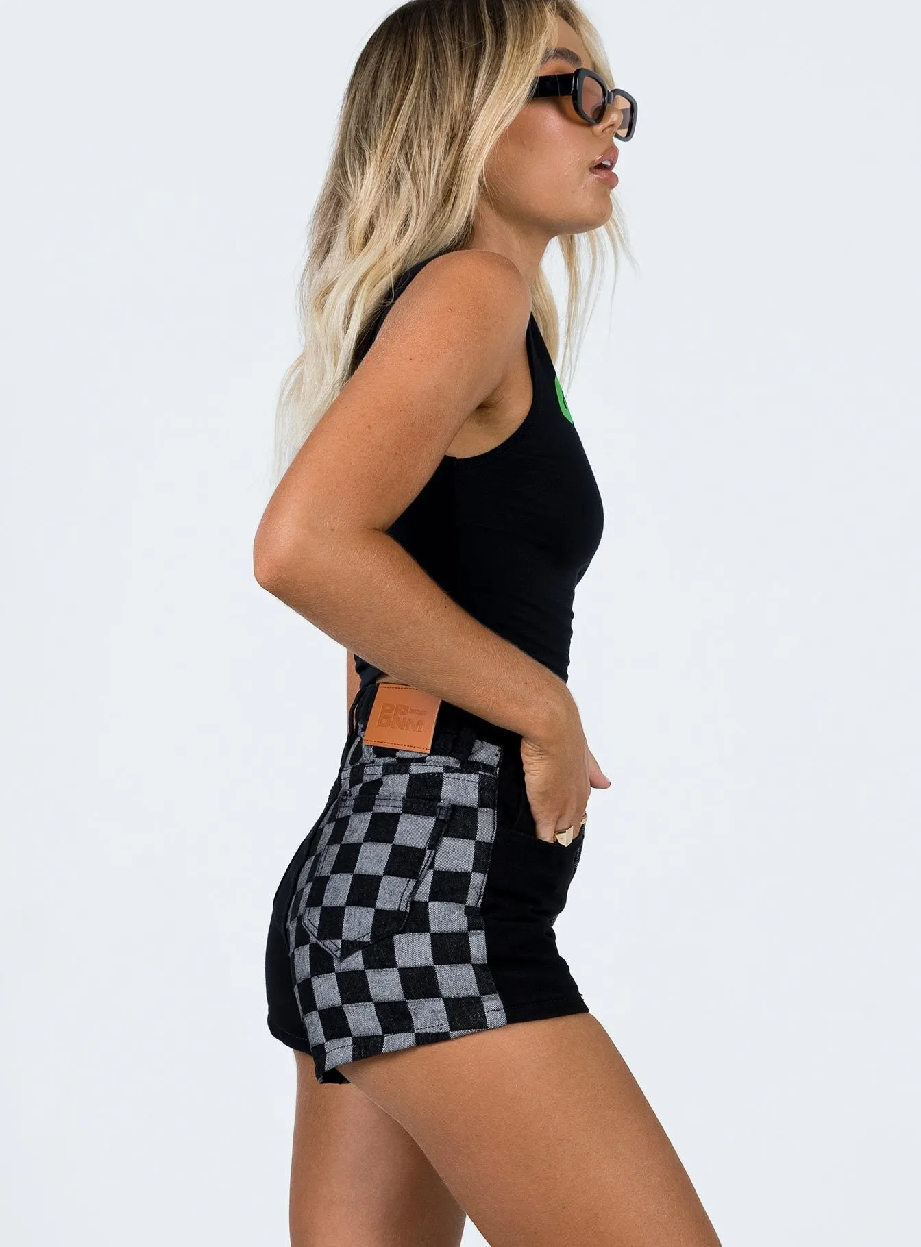 NoSlipGrip World Tone Ciana Denim Shorts Black