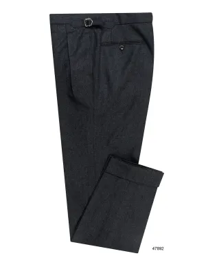 Stretch Fit Vitale Barberis Canonico - Flannels  Mid Grey  High Waisted Pant