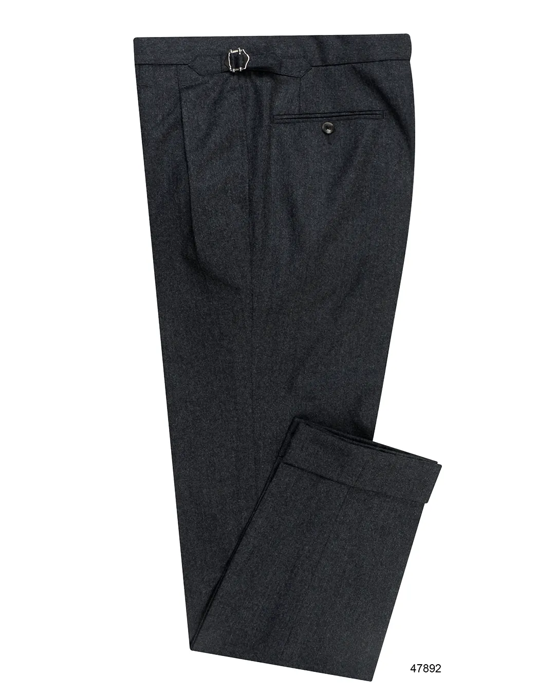 Stretch Fit Vitale Barberis Canonico - Flannels  Mid Grey  High Waisted Pant