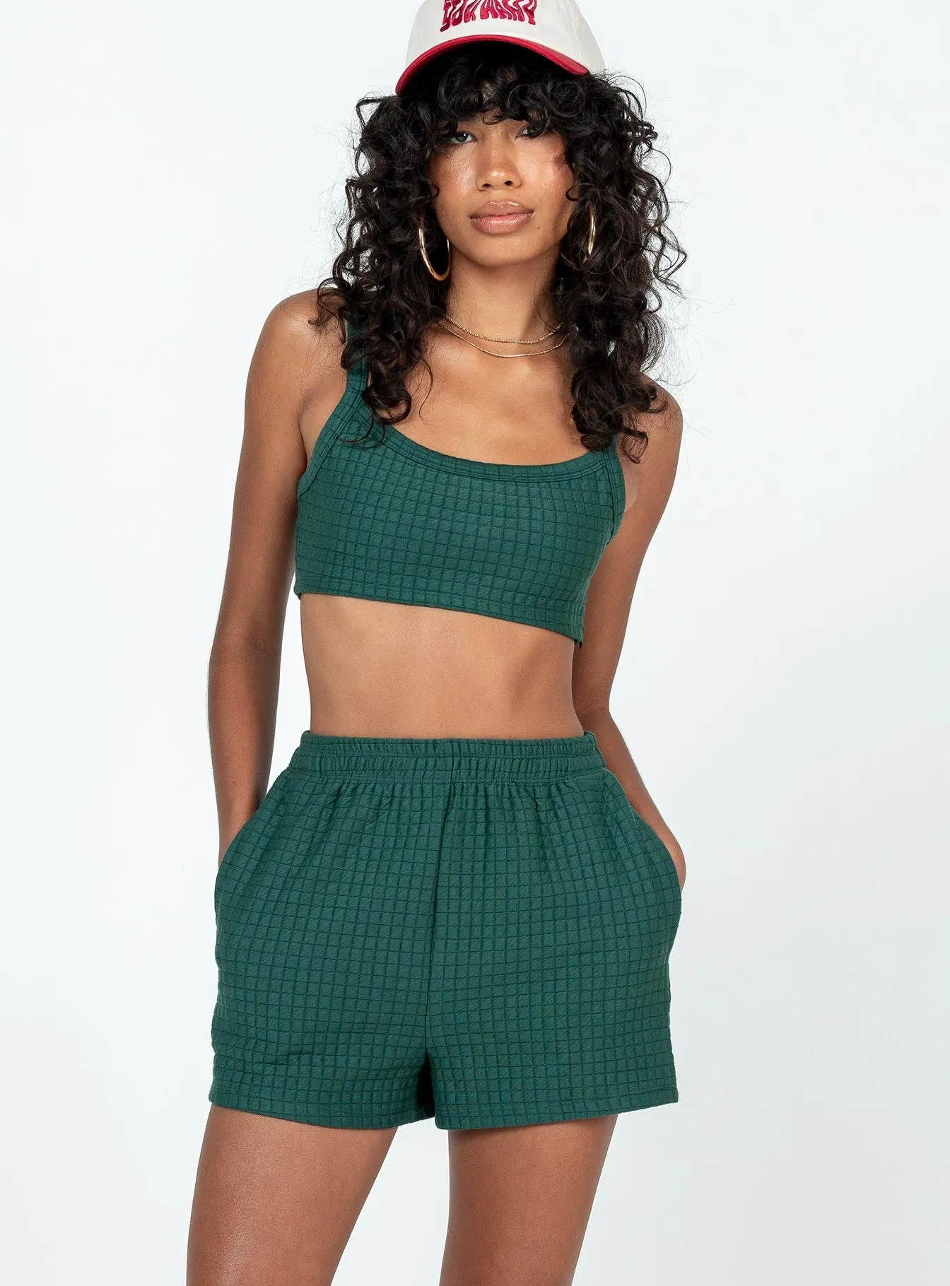 Arabella Short Set Green QuickDryingTech StretchFit