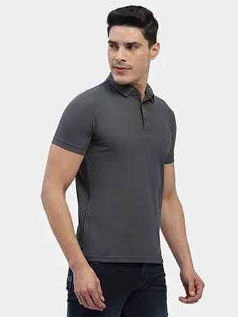 UVProtectionFinish AntiStaticLining Hummel Men Jaye Grey Golf Polo Tshirt