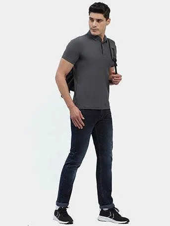 Clean Fit Hummel Men Jaye Grey Golf Polo Tshirt