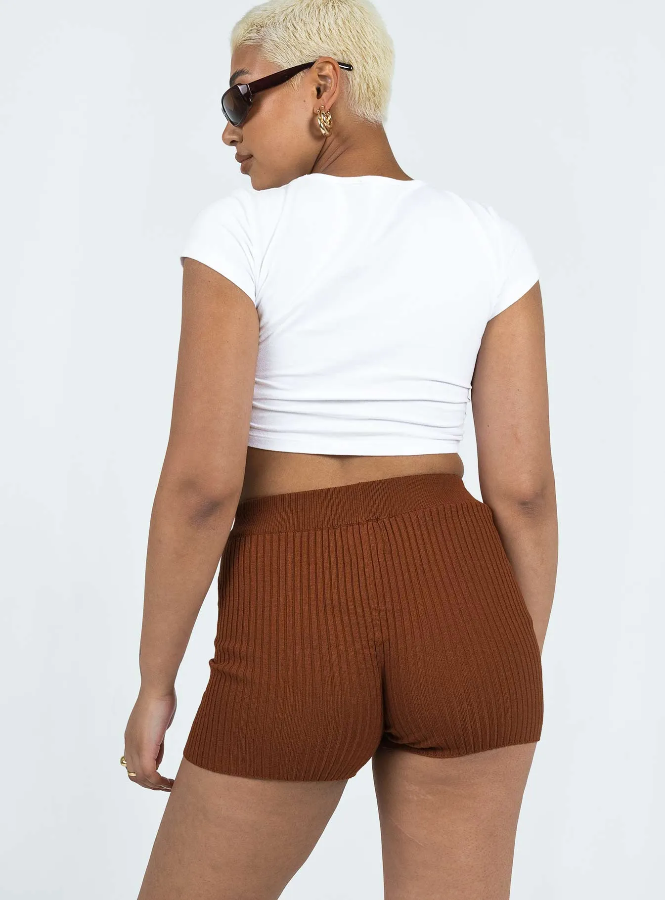 Skylar Bike Shorts Brown Heroine Glow
