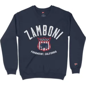 Asian style Anti Pill Finish Zamboni USA Crewneck