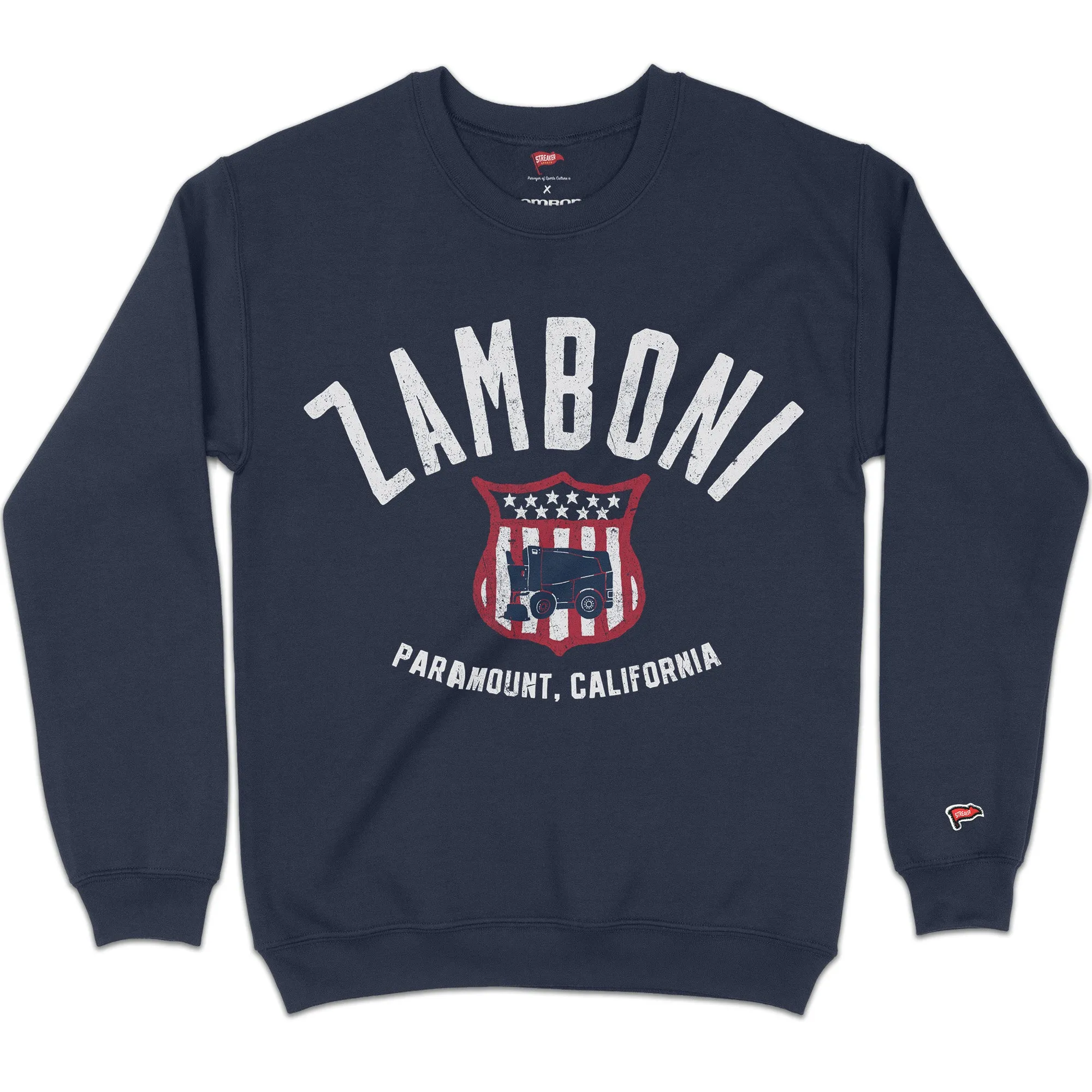 Asian style Anti Pill Finish Zamboni USA Crewneck