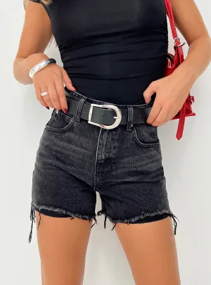 Dream Feel Laurena Denim Shorts Black
