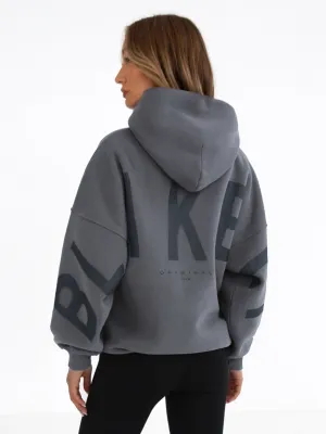 Comfy Street Tonal Isabel Oversized Hoodie - Charcoal