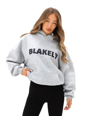 snow holiday Bee like Studio Oversized Hoodie - Marl Grey