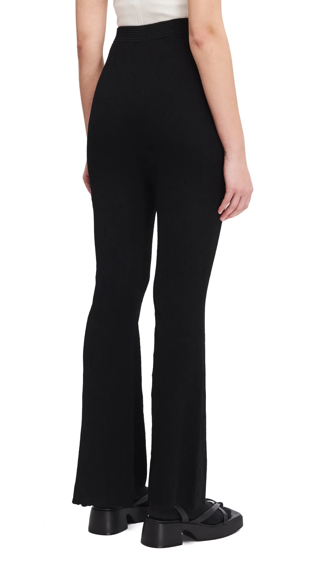 Spanish Glow TagFreeDesign Knitted Boot-cut Pants