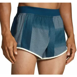 Fresh Day Recycled Polyester Blend Brooks Sherpa 3 Inch Split Mens Running Shorts - Blue