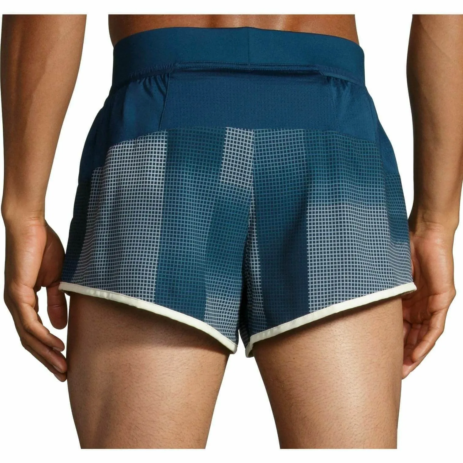 Brooks Sherpa 3 Inch Split Mens Running Shorts - Blue clean look
