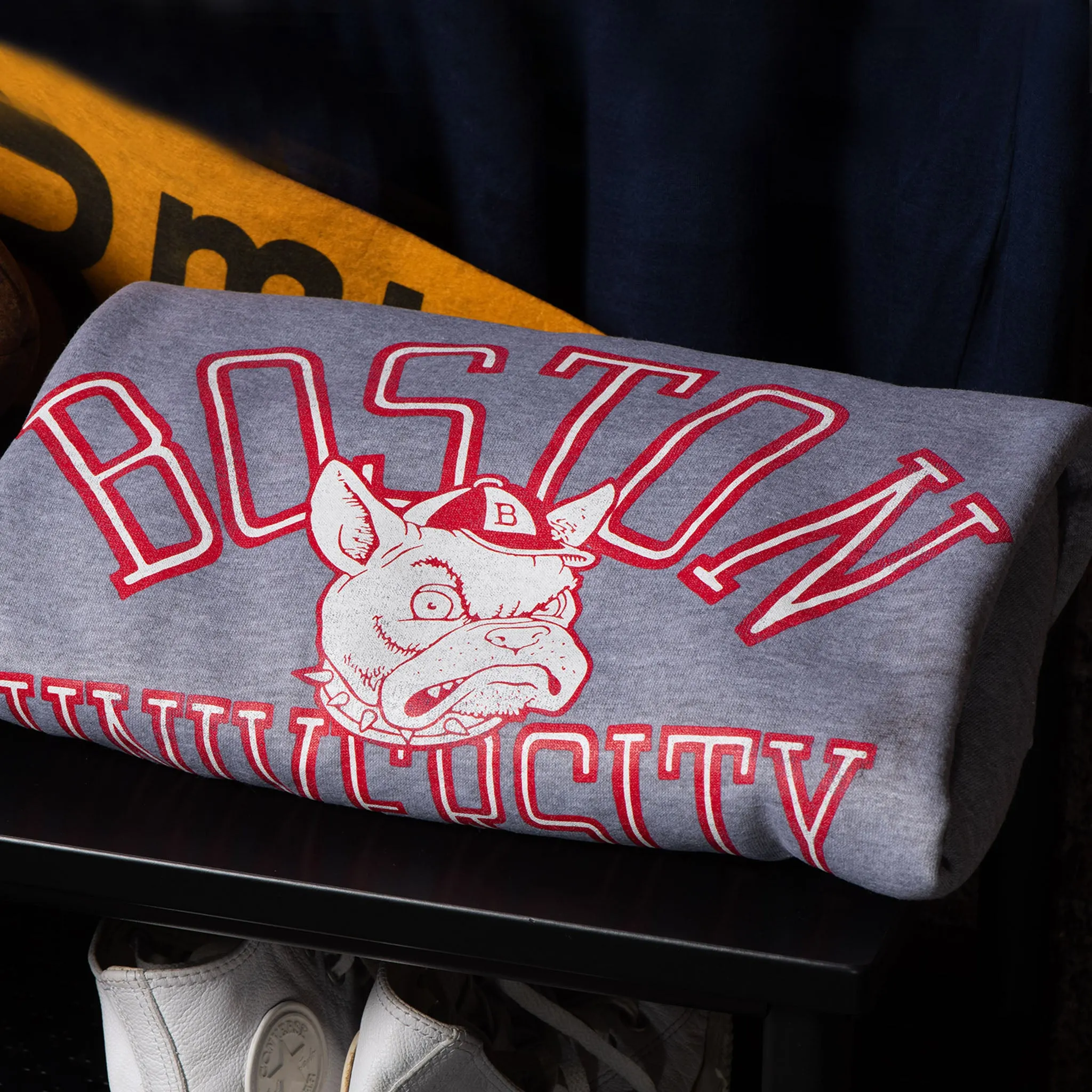 Boston University Vintage Terrier Crewneck Eco Certified Cotton Blend dormitory style