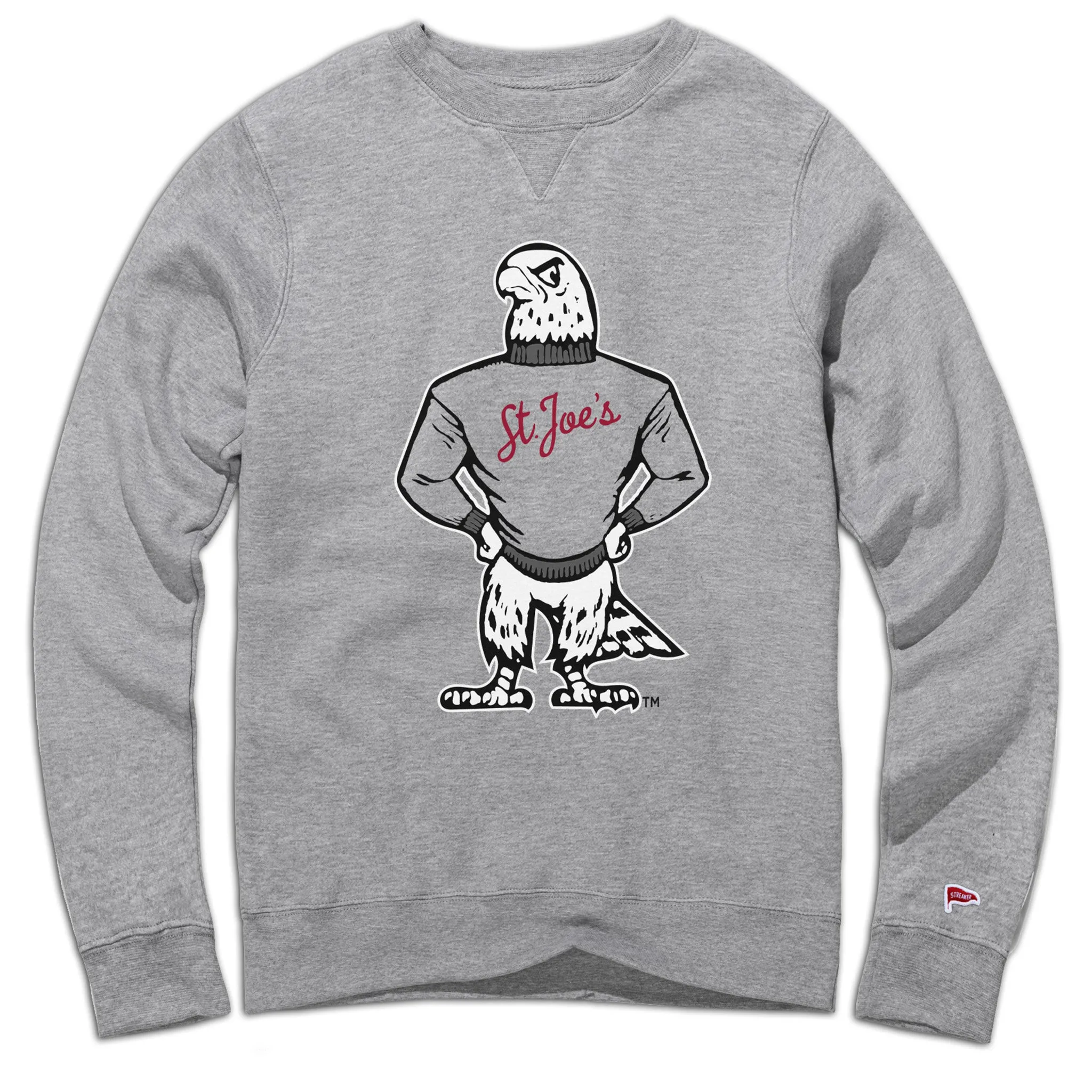 Saint Joseph's Vintage Hawk Crewneck Sweatshirt Anti Static Finish Low Impact Processing