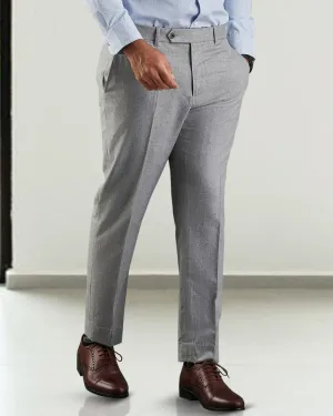 Vitale Barberis Canonico - Flannels  Light Grey Dress Pant Multi Panel Construction