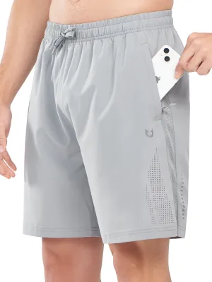 Men's Gym Sweat Shorts Moisture Wicking 7 Inch Running Tennis Shorts Ventilated Mesh Panels
