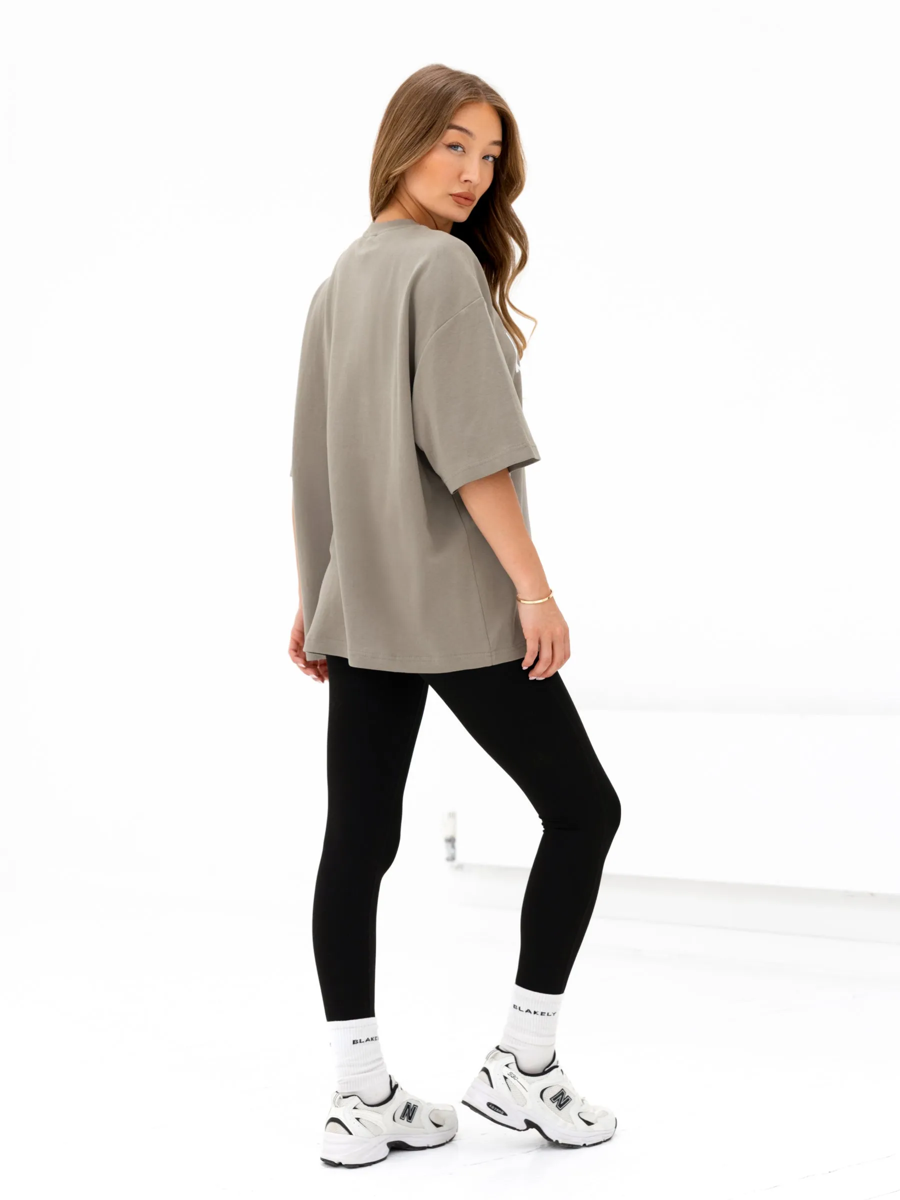 Trendy Comfort Wear Logo Ultra Oversized T-Shirt - Washed Khaki