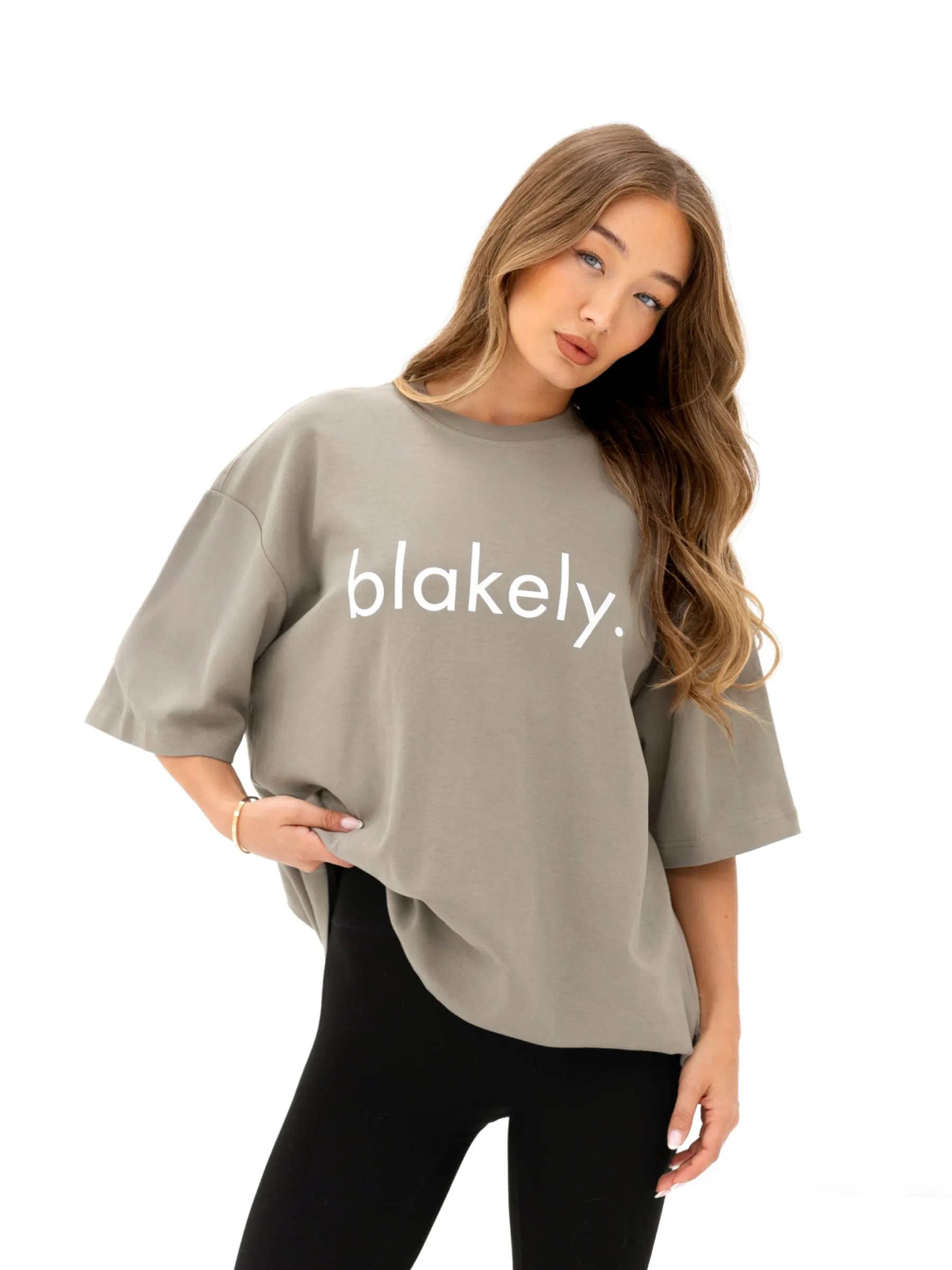 soft look Logo Ultra Oversized T-Shirt - Washed Khaki