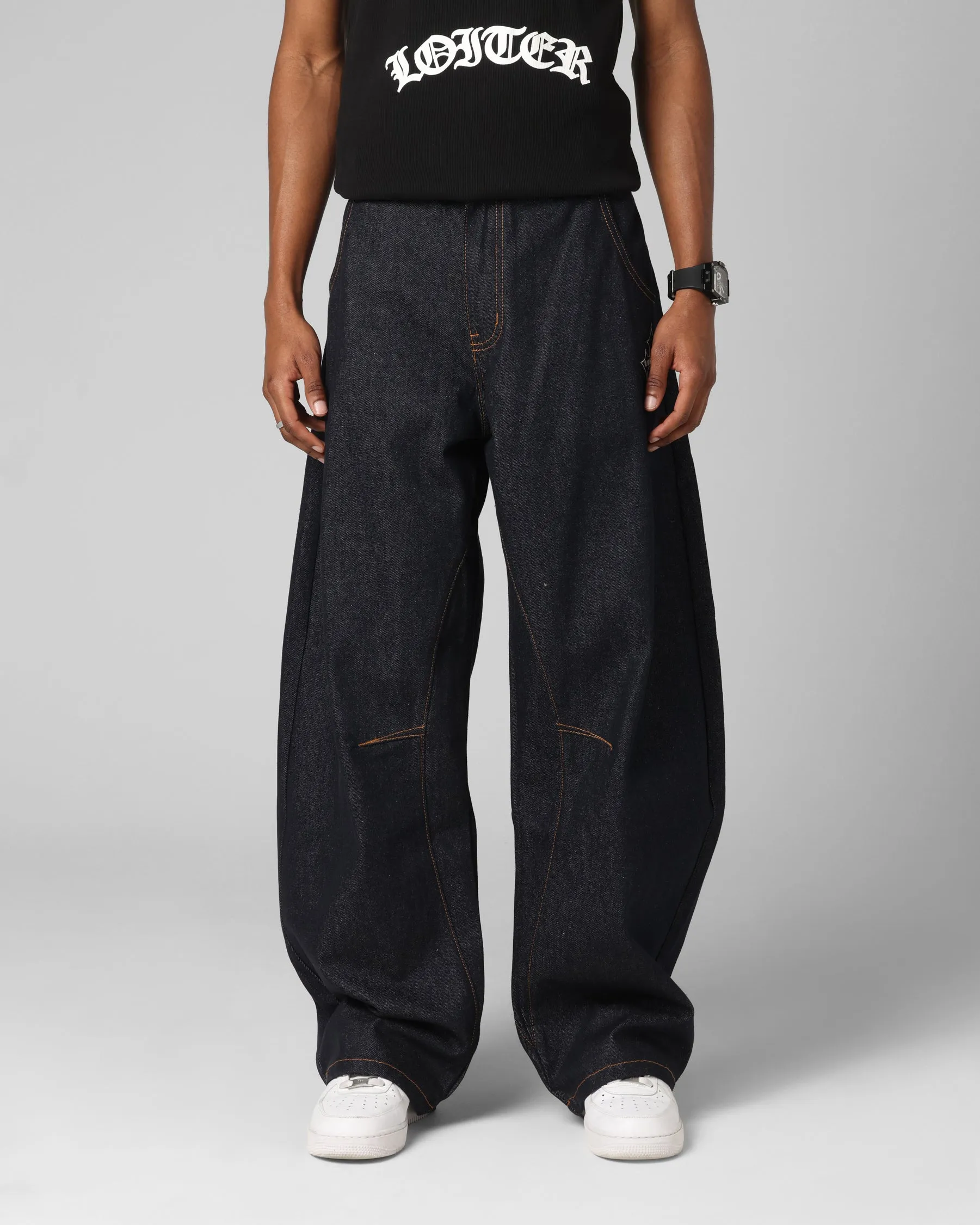 Loiter F-16 Balloon Jeans Indigo abrasion resistant coating