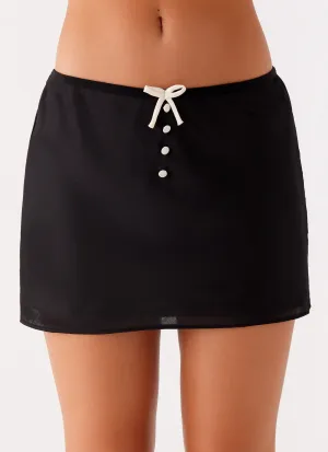 Justice Mini Skirt - Black Lounge Comfort Fitted Edge