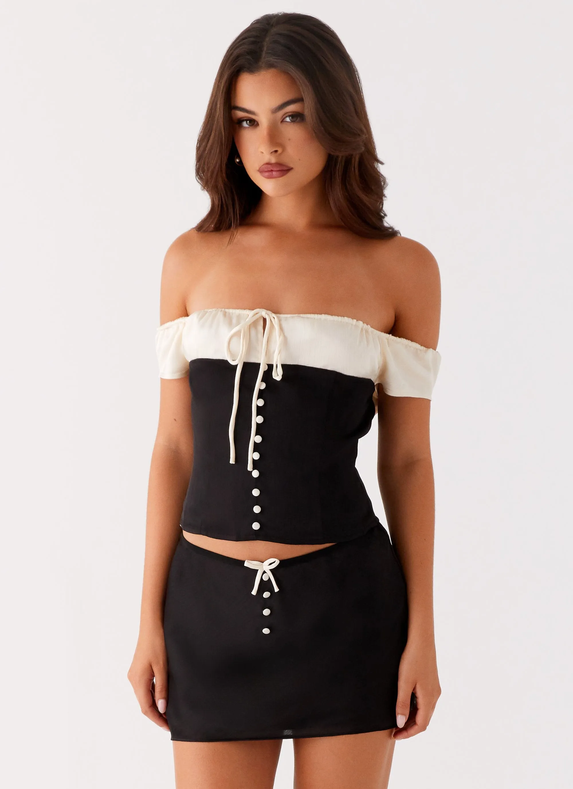 Luxe Touch Justice Mini Skirt - Black