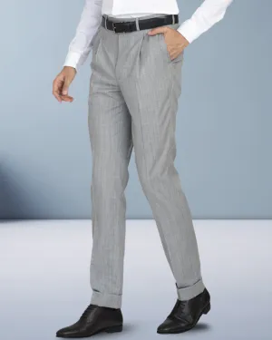 Relaxed fit wear EZS Washable Wool Grey Pant