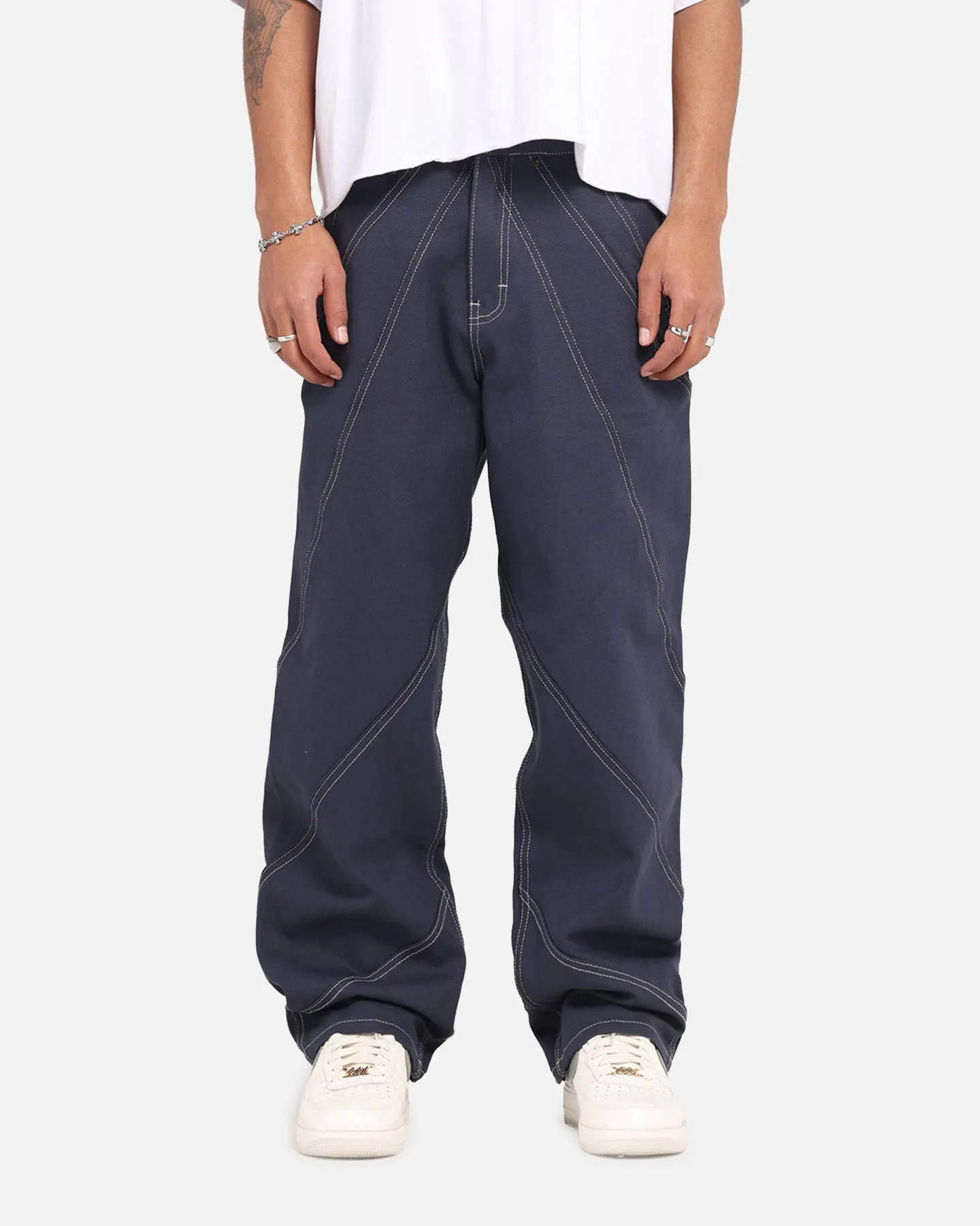 Honor The Gift Racing Panel Pants Navy Work Ready Lightweight Textured Weekend Getaway Minimalist Breathable