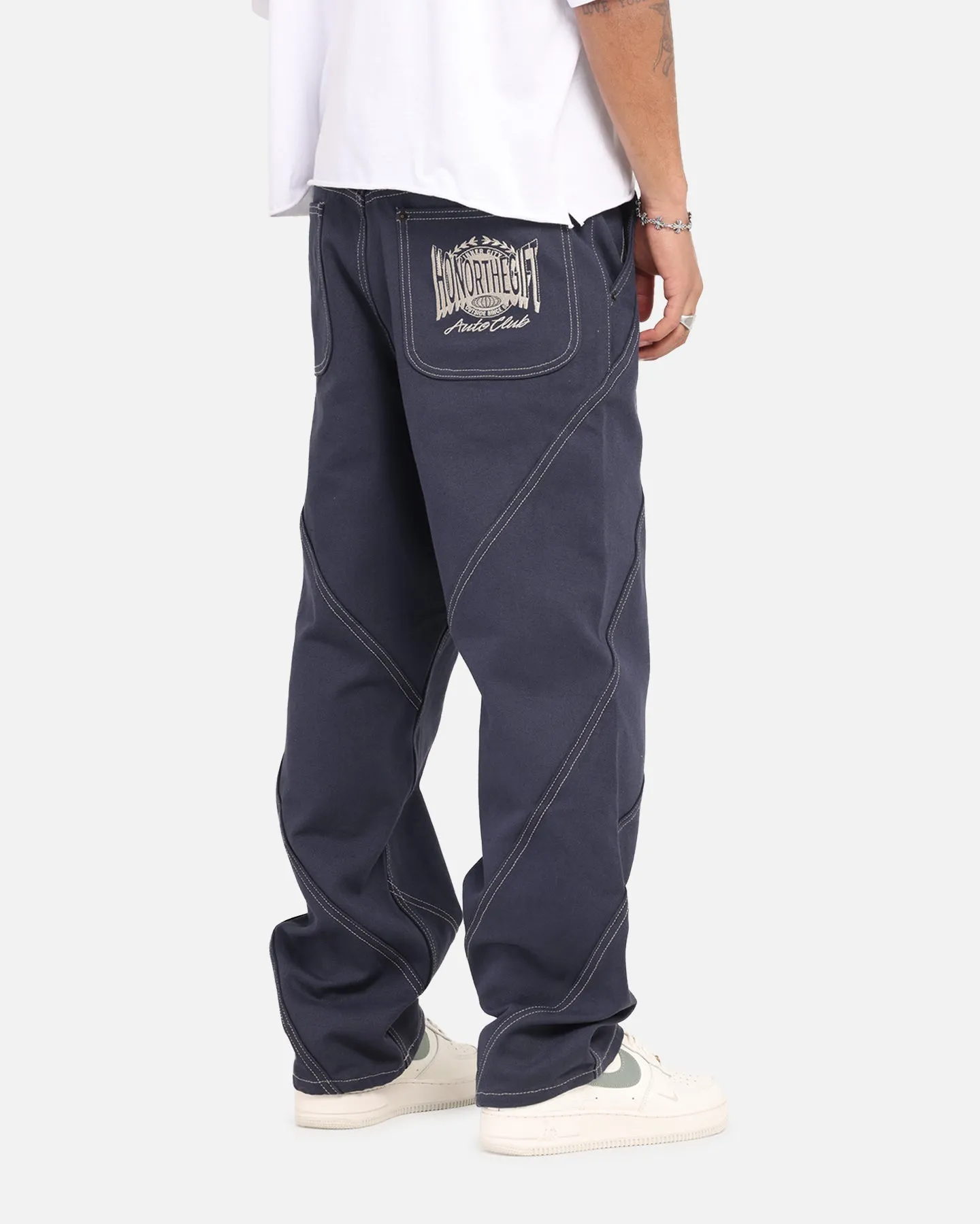 Quality Wear Friction Free Inner Lining Honor The Gift Racing Panel Pants Navy