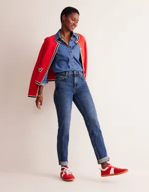 Girlfriend Jeans-Mid Vintage Festival Outfit Comfy Simple Comfort