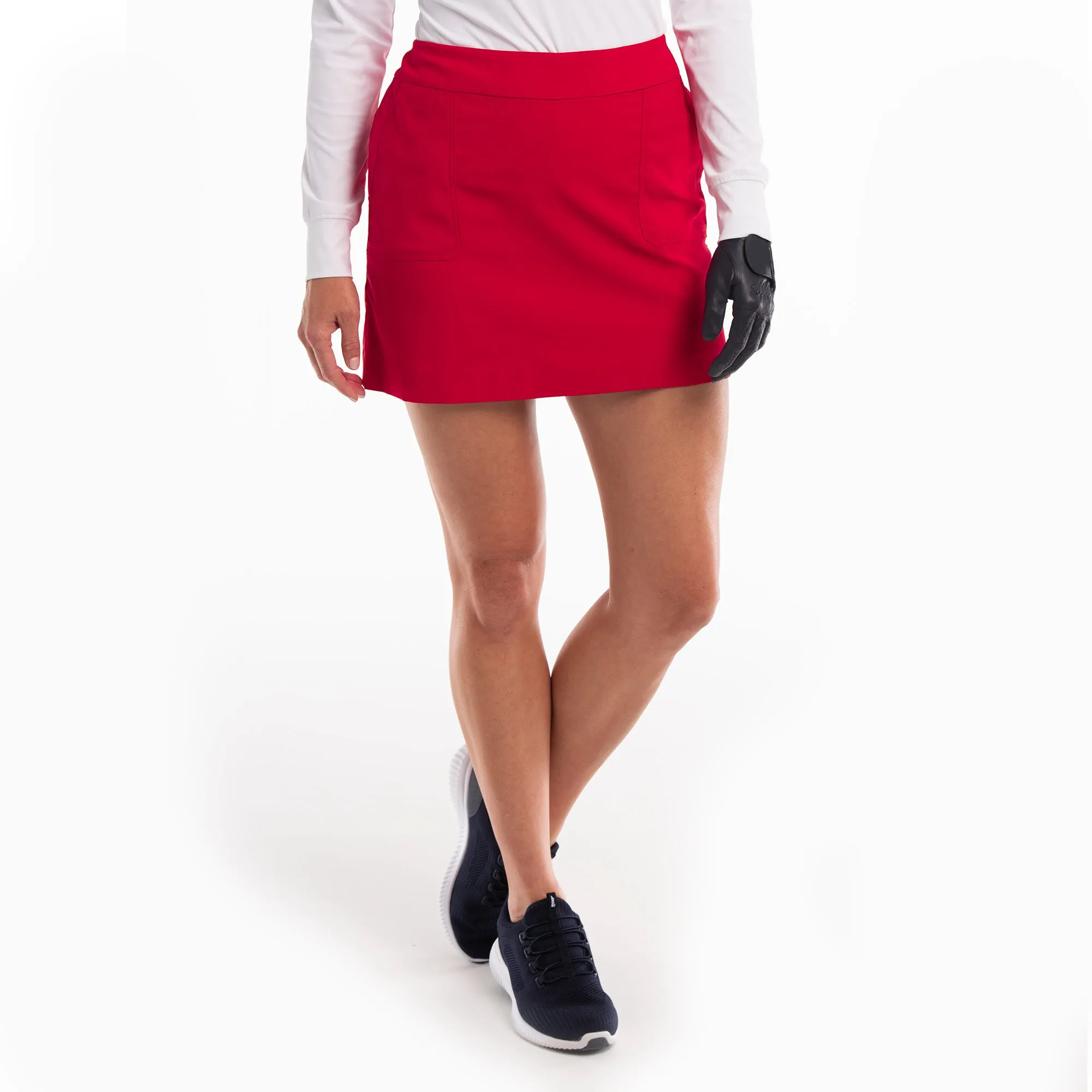 16 1/2IN TECH STRETCH SKORT Pleated-Texture