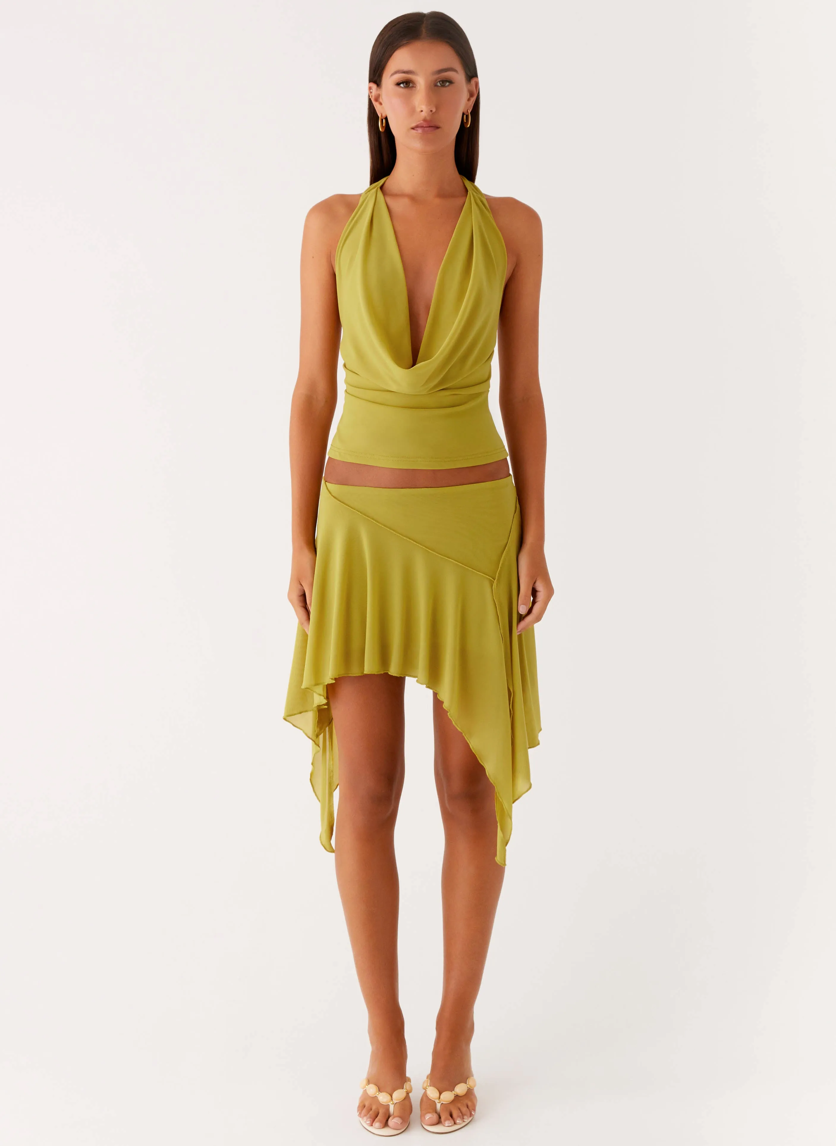 Lustra Mini Skirt - Lime Versatile-Style