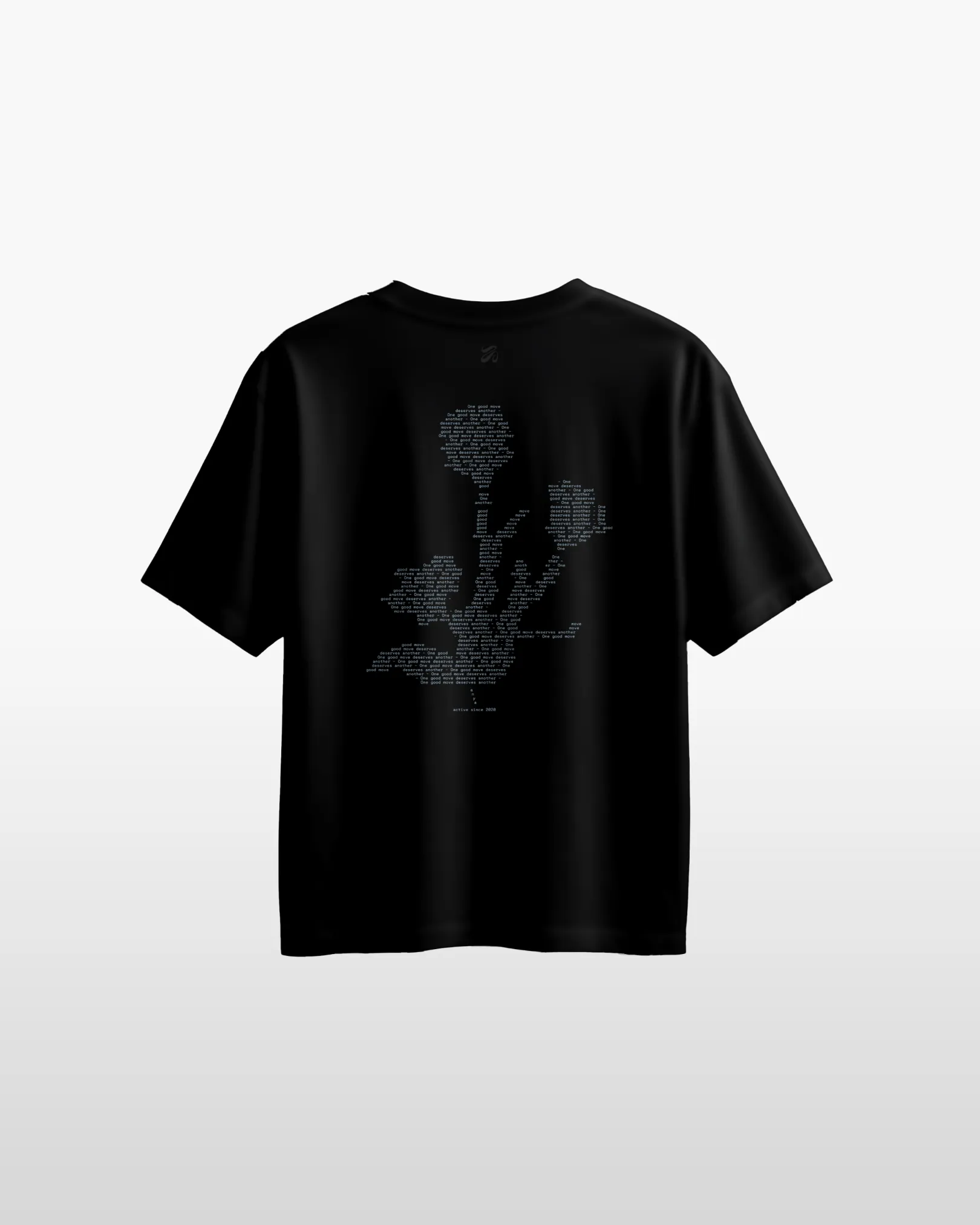 Graphic Oversized Tee in Black Sesame (One Good Move) Beaded details