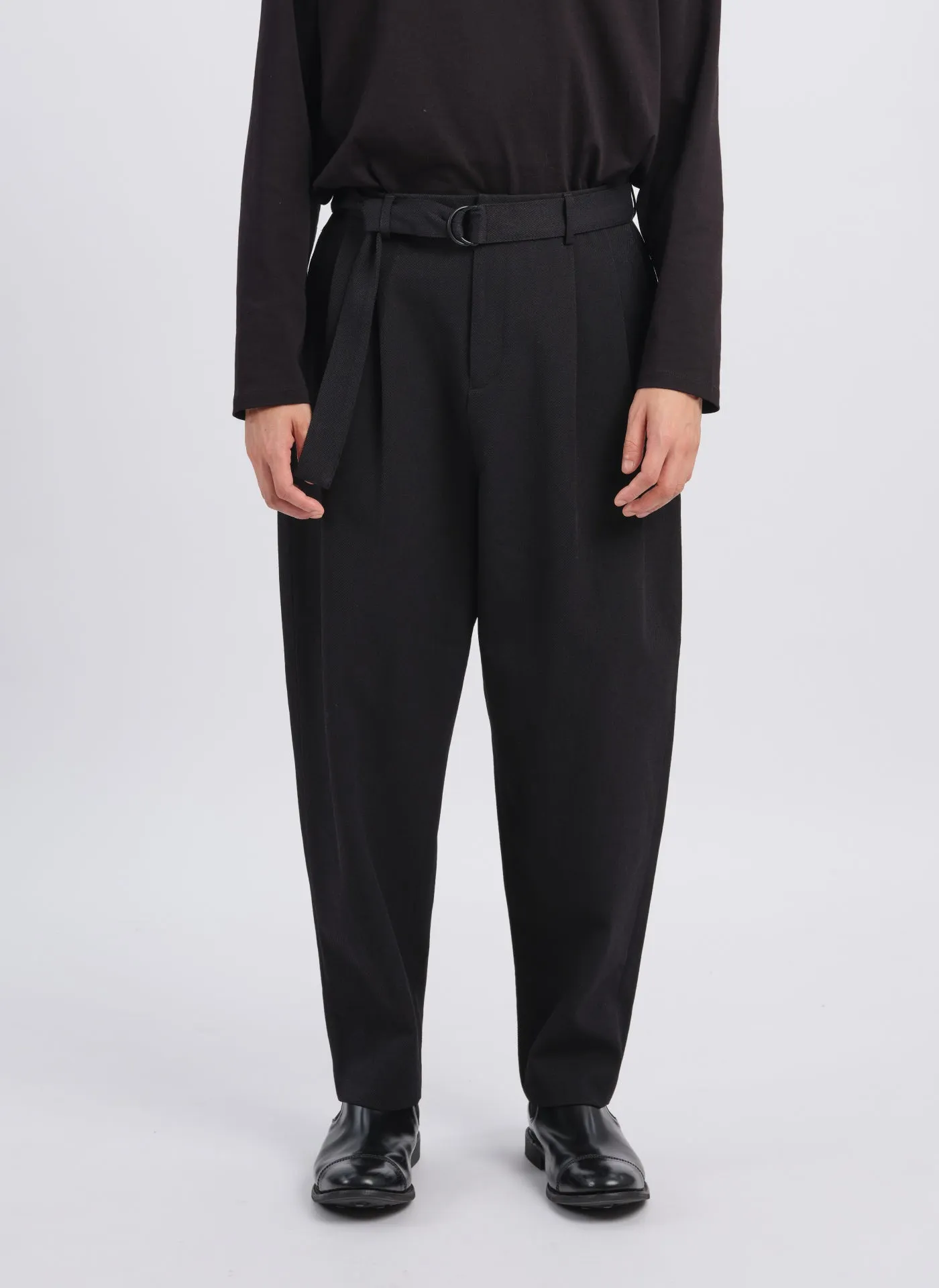 Italian Flair AntiBacterialTextile Solotex Garbardine (Work) Wide Tapered Pants [P-12]